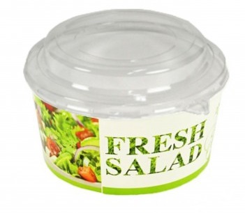 Caserola din carton pentru salata cu capac transparent 550 ml 50 buc/set